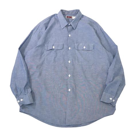 [XL] 90's BIG MAC Chambray Shirt Blue | mongos