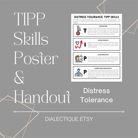 DBT, Distress Tolerance, TIPP Skills, Poster and Handout - Etsy Canada