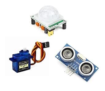 AVS COMPONENTS SG90 Servo Motor, PIR Sensor and Ultrasonic Sensor ...