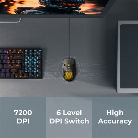 Zebronics Crosshair Wired Gaming Mouse with RGB & High DPI