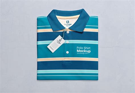 Free Folded Polo T-Shirt Mockup | Mockuptree