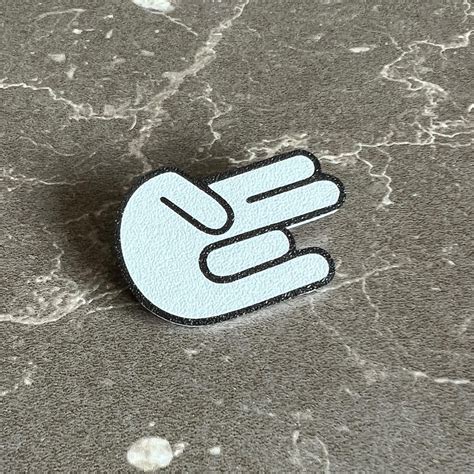 Shocker Hand Gesture Badge 3D Printed - Etsy