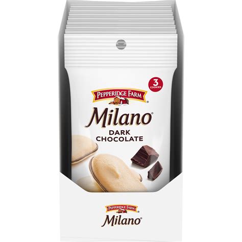 Pepperidge Farm Milano Dark Chocolate Cookies, 9.6 oz. Caddy, 8-count 1 ...