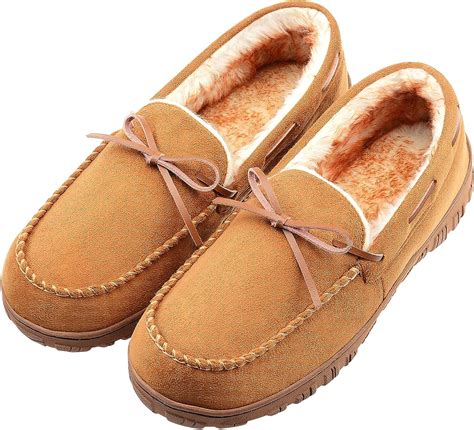 Buy LseLom Mens-Slippers-Moccasin-Microsuede-Slip-on-Indoor-Outdoor ...