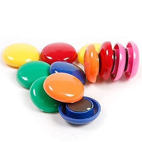 MAPPERZ Colourful Magnet Buttons for Fridge/Magnetic Whiteboard/Stick ...