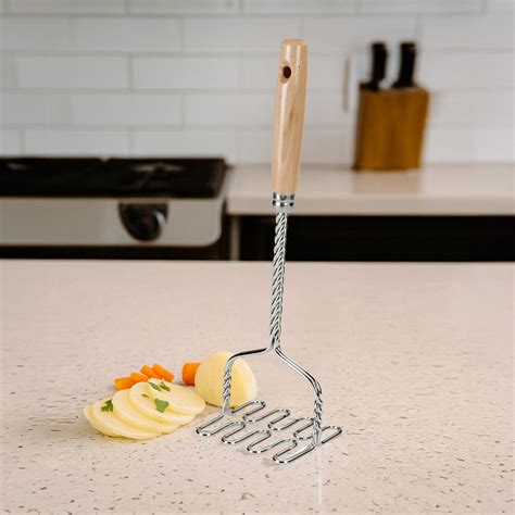 Metaltex Potato Masher with Wooden Handle