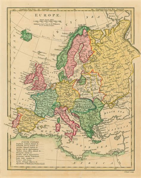Old Map of Europe 的图像结果