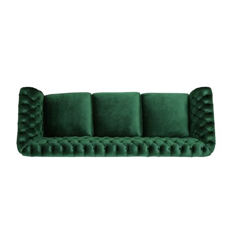 Buy GDF Studio Kyle Sofa, Emerald Velvet Online at Lowest Price in ...