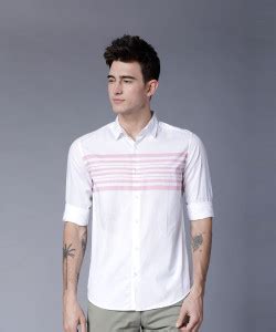 HIGHLANDER Men Printed Casual Multicolor Shirt - Buy CORAL/WHITE ...