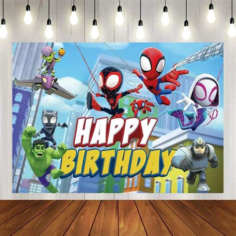 Spider and Friends Backdrop, Spider Birthday Party India | Ubuy