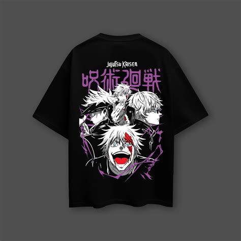 Satoru Gojo black oversized t-shirt - Anime Graphic Tee | Vlack – Vlack