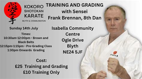 Training and Grading with Sensei Frank Brennan, 8th Dan, Blyth Isabella ...