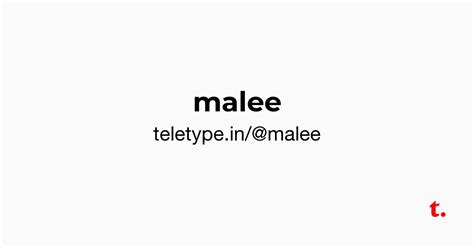 @malee — Teletype