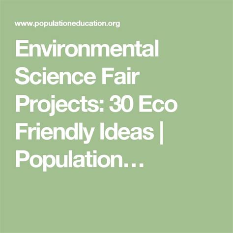 Environmental Science Fair Projects 的图像结果