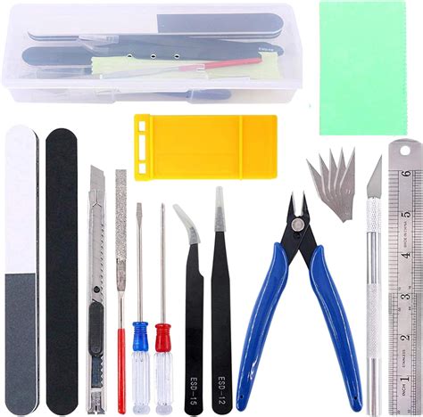Buy Esoca 18Pcs Gundam Model Tool Kit Gunpla Tools Gundam Modeler Basic ...