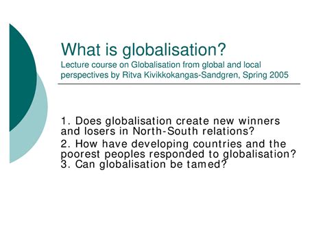 What is globalisation - global politics - What is globalisation ...