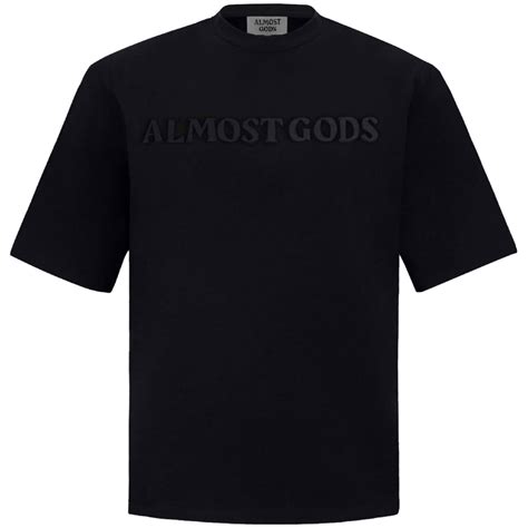 ALMOST GODS EMBOSSED TEE (BLACK) – Capsul