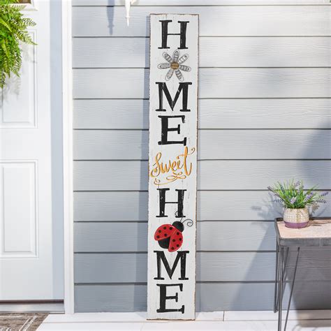 Rosalind Wheeler 59 In. Wooden Home Sweet Home Porch Sign & Reviews | Wayfair