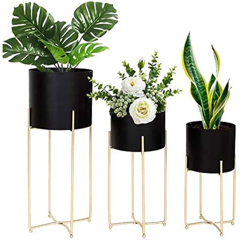 LANPU Modern Planters Stand with Pot, Mid Century India | Ubuy