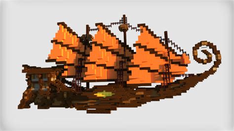 Japanese Fantasy Ship Tutorial Minecraft 的图像结果