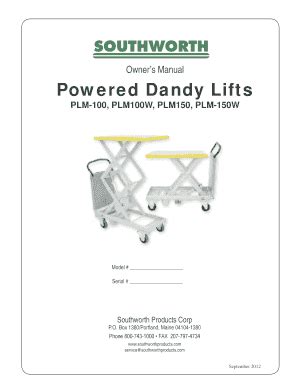 Fillable Online Powered Dandy Lifts Fax Email Print - pdfFiller