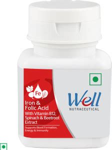 Well Modicare Iron & Folic Acid (60 tabs) Price in India - Buy Well ...