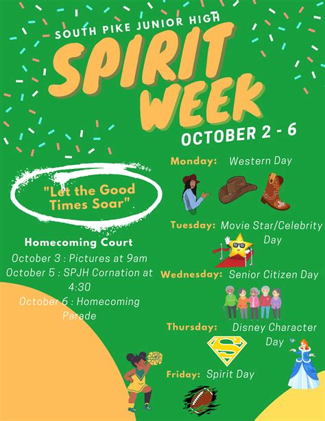High School Spirit Week Themes