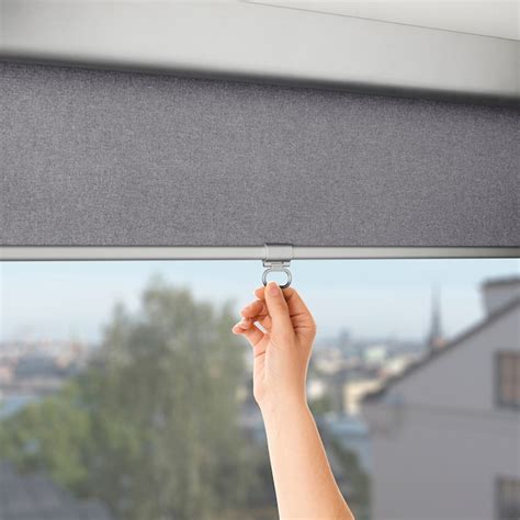 TRETUR block-out roller blind, light grey, 60x195 cm (23 ½x76 ¾") - IKEA