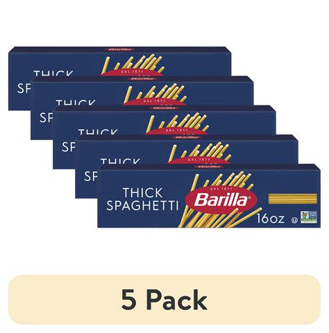 (5 pack) Barilla Classic Thick Spaghetti Pasta, 16 oz - Walmart.com