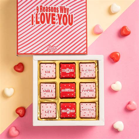 9 Reasons Why I Love You Chocolate Box | Handmade Chocolates Gift – The ...