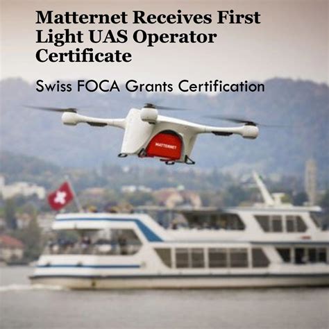 Matternet Secures Swiss LUC Certification for Drone Deliveries