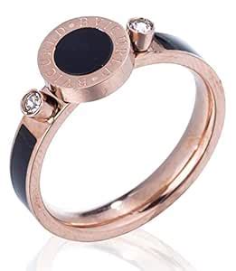 SAPHIRA Fashion Jewellery- Chico Textured Black Imported Rose Gold ...