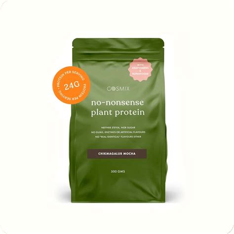 Cosmix No Nonsense Plant Protein | Organic Brown Rice & Pea Isolate ...