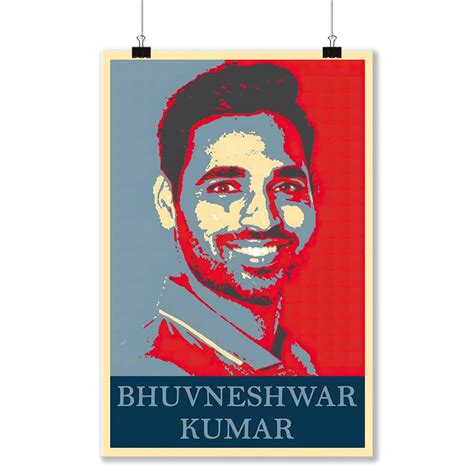 wallpics® BHUVNESHWAR KUMAR Waterproof Vinyl Sticker Poster | (24inch X ...