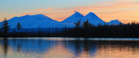 Download wallpaper 2560x1080 sunrise, mountains, lake, landscape ...