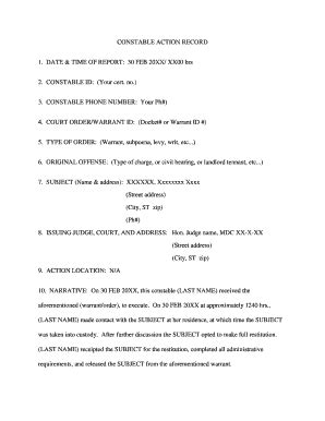 Fillable Online 1 DATE amp TIME OF REPORT 30 FEB 20XX XX00 hrs 4 COURT ...