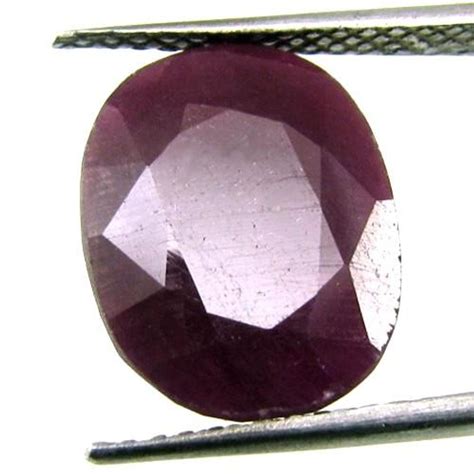 CERTIFIED 8.58Ct Natural Untreated Ruby (MANIK) Oval Faceted Rashi Sun ...