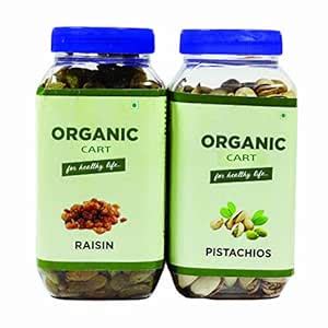Organic Cart New Combo Pack of Raisin 300 Grams and Pistachios 200 ...