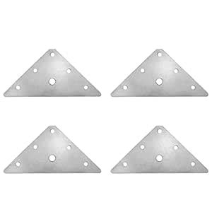 Mending Plates JCBIZ 4pcs Stainless Steel Triangular Flat Corner Braces ...