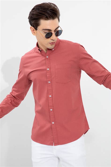 Soft-Hue Coral Pink Shirt - SNITCH