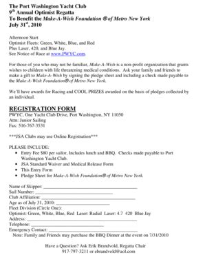 Fillable Online REGISTRATION FORM - JSA LIS Fax Email Print - pdfFiller