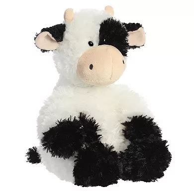 Aurora Medium White Tubbie Wubbies 12" Cow Snuggly Stuffed Animal