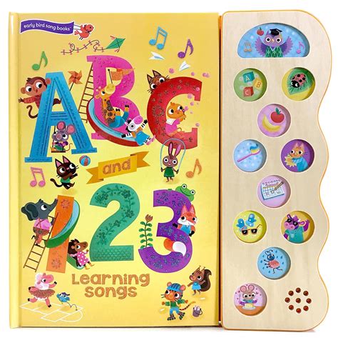 ABC & 123 Learning Songs 10 Button Song Book (Early Bird Song Books ...