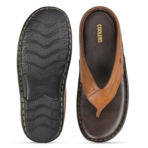 Buy Coolers Tan Casual Slippers For Men AVN-08 By Liberty