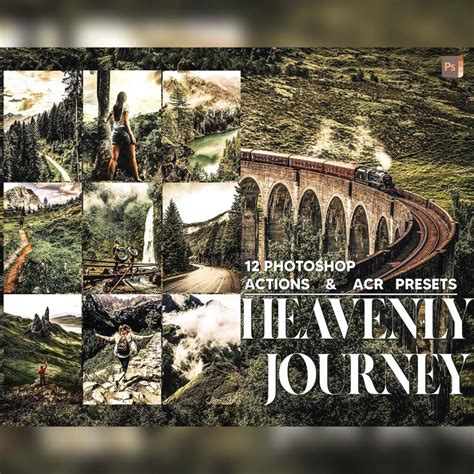 12 Photoshop Actions, Heavenly Journey Ps Action, Light ACR Preset ...