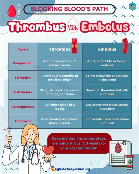 Thrombus vs. Embolus: What's the Difference? - English Study Online