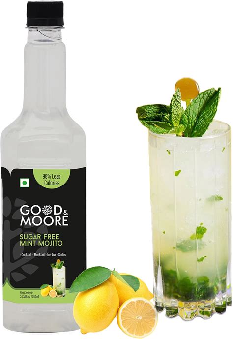 GOOD&MOORE Sugar free Mint Mojito Syrup | For Cocktail, Mocktail, Sodas ...
