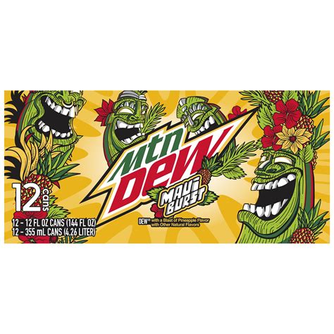 Mountain Dew, Maui Burst, DEW With A Blast Of Pineapple Flavor ...