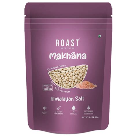 ROAST FOODS Makhana Himalayan Salt – 70g Each, Pack of 3 | Roasted Fox ...