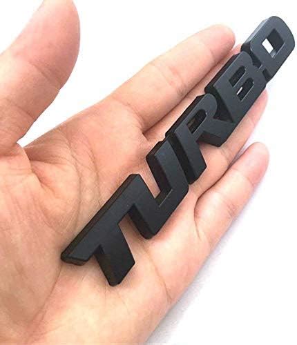 Careflection Turbo-Graphics Badges Decal Emblem Sticker (Large, Black ...